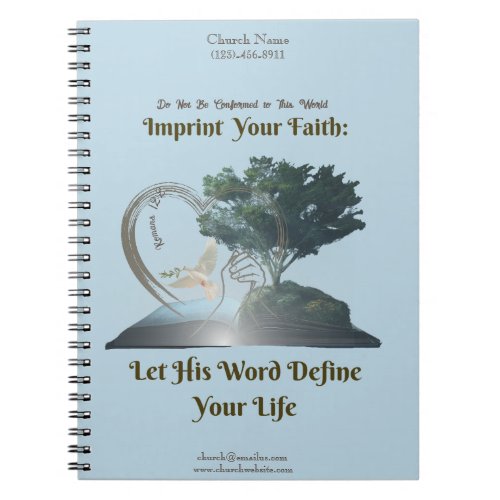 Faith Imprint Spiritual Growth in His Word Notebook