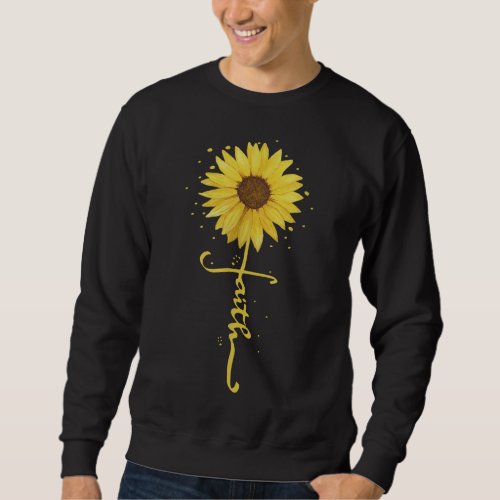 Faith in God _ Sunflower Faith _ Blessed Thankful Sweatshirt