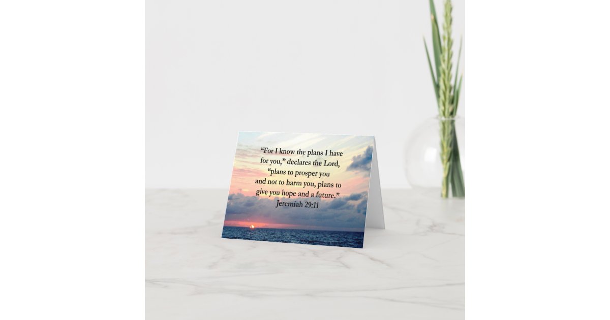 Faith In Jeremiah 29 11 Sunrise Verse Card Zazzle Com