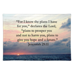 FAITH IN JEREMIAH 29:11 SUNRISE VERSE CLOTH PLACEMAT