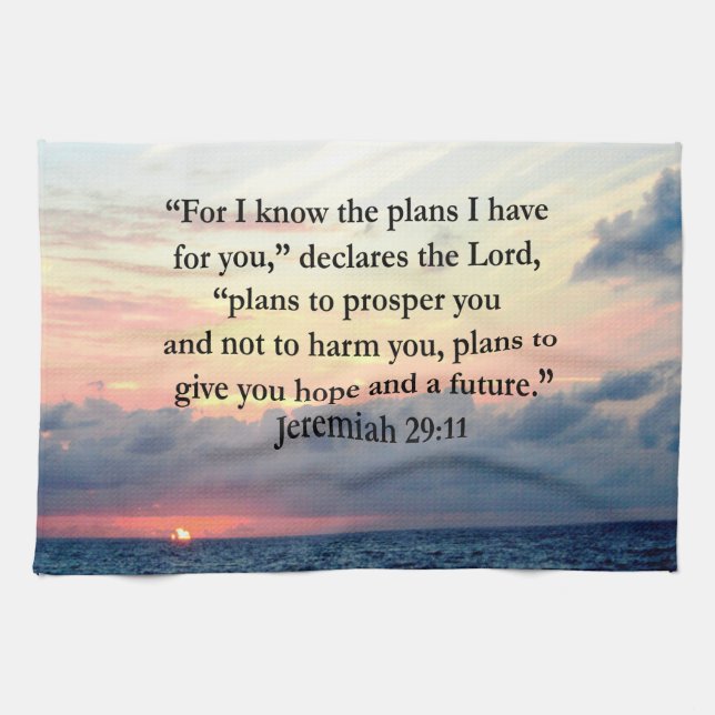 FAITH IN JEREMIAH 29:11 SUNRISE VERSE TOWEL (Horizontal)