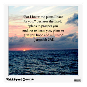FAITH IN JEREMIAH 29:11 SUNRISE VERSE WALL STICKER