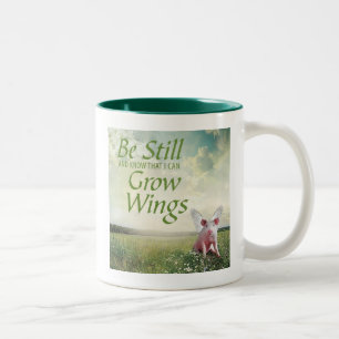 Faith In Pigs Two-Tone Coffee Mug