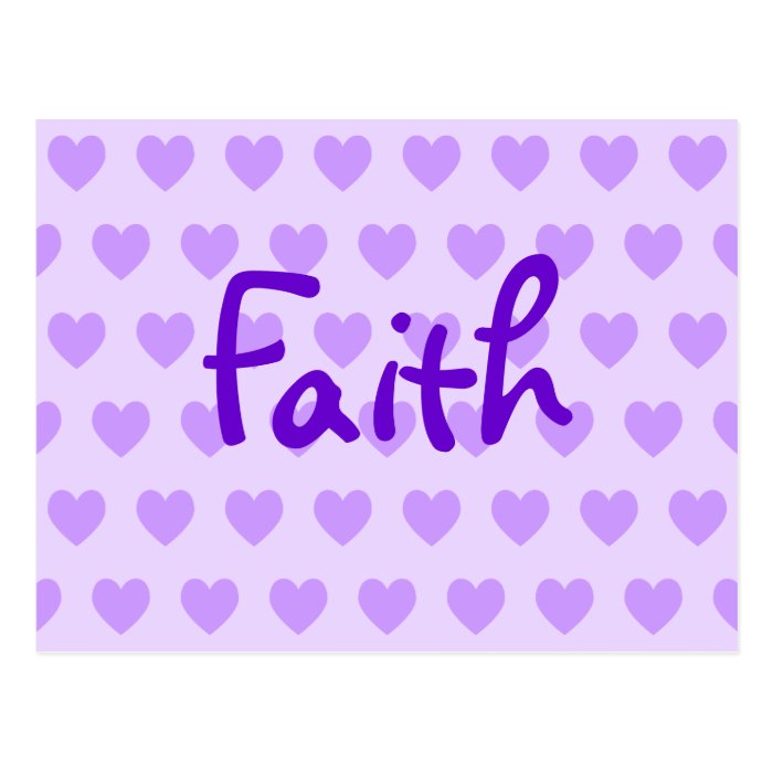 Faith in Purple Post Cards