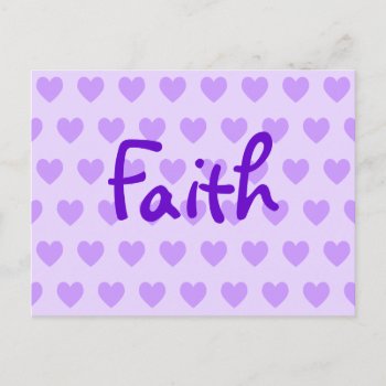 Faith In Purple Postcard by purplestuff at Zazzle
