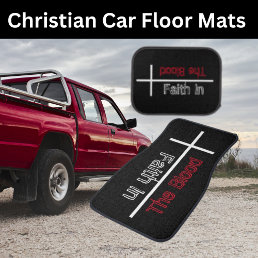 Faith In The Blood White Cross Christian Car Floor Mat