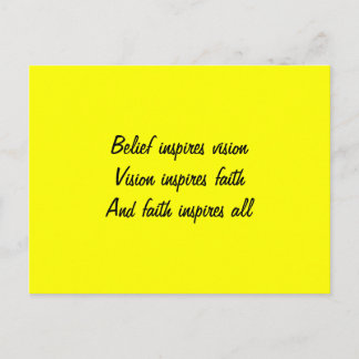 Faith in yourself postcard