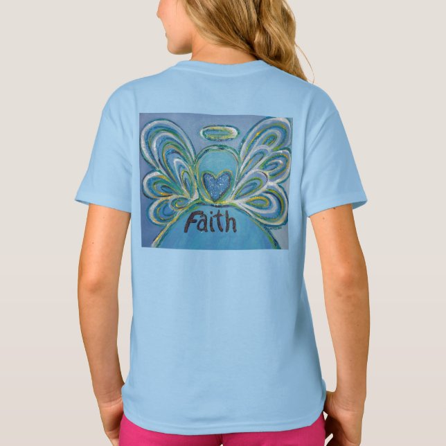 Faith Inspiration Angel T-Shirt (Art on Back Side) (Back)