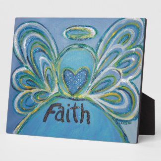 Faith Inspirational Angel Painting Poem Plaque
