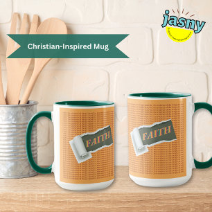 Faith Inspirational Christian Scripture Two-Toned Mug