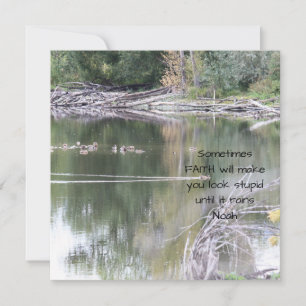 Faith Inspirational Humor Quote Bible Christian  Card