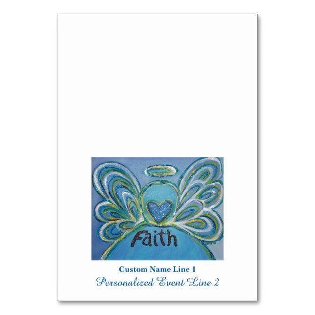 Faith Inspirational Word Angel Table Tent Cards (Front)