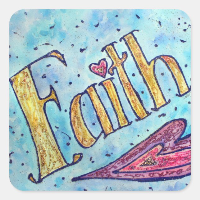 Faith Inspirational Word Art Decal Sticker  (Front)