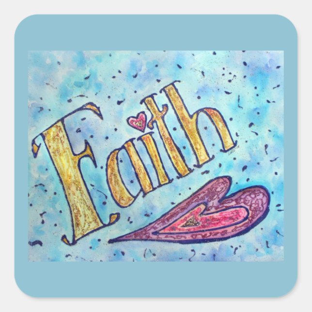 Faith Inspirational Word Art Decal Stickers  (Front)
