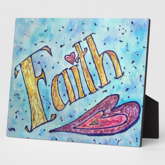 Faith Inspirational Word Painting Poem Plaque (Side)