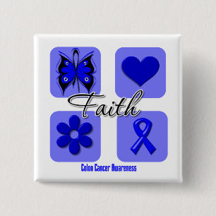 Faith Inspirations Colon Cancer Pinback Button