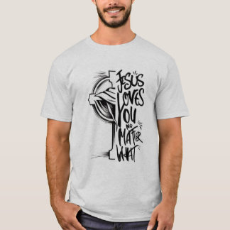 "Faith-Inspired Jesus T-Shirt Sticker –