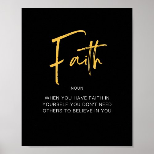 Faith Inspiring Quote Poster