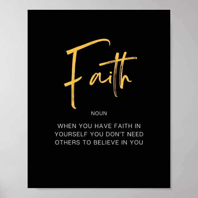 Faith Inspiring Quote Poster (Front)
