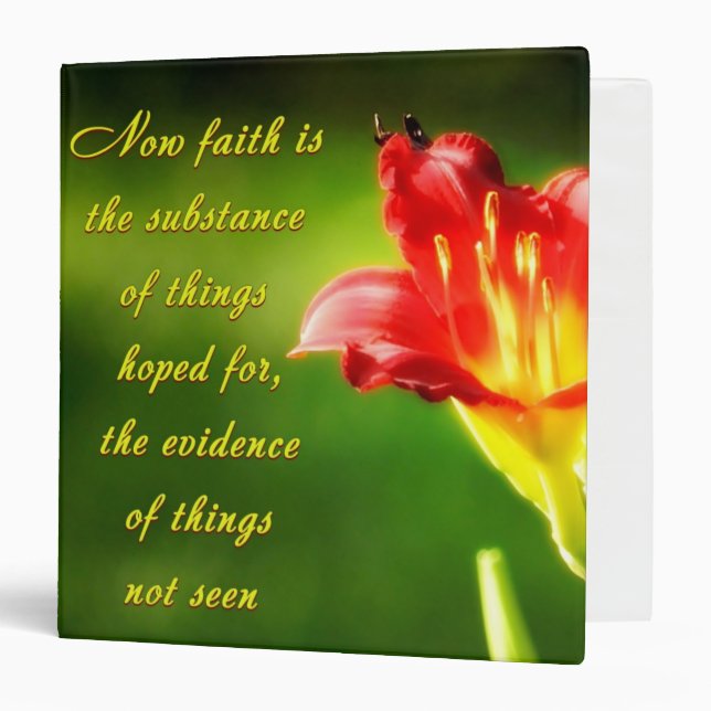 Faith is 3 ring binder (Front/Inside)