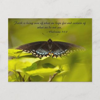 Faith is being sure of what we hope f... postcard