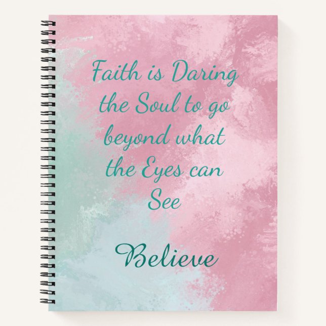 Faith Is Daring Marble Journal Notebook (Front)