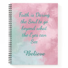 Faith Is Daring Marble Journal Notebook