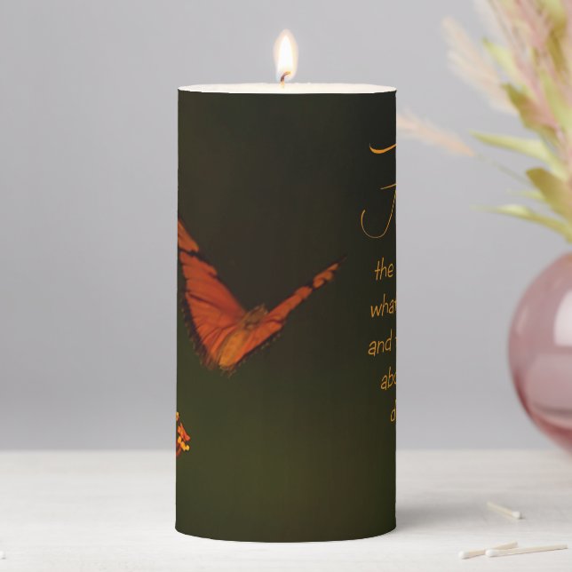 Faith is...Inspirational Scripture Pillar Candle (In Situ)