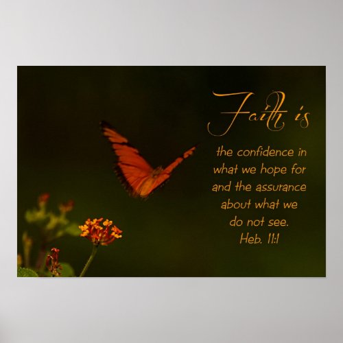 Faith isInspirational Scripture Poster