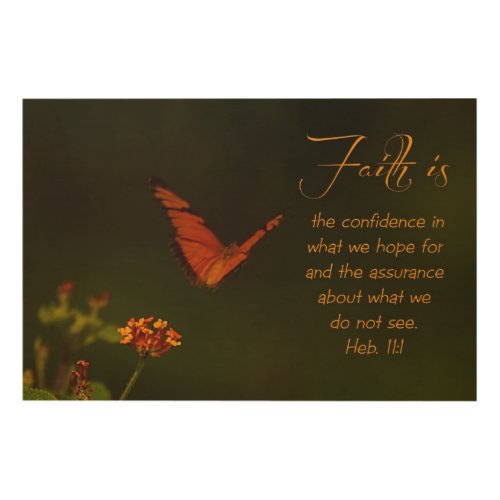 Faith isInspirational Scripture Wood Wall Art