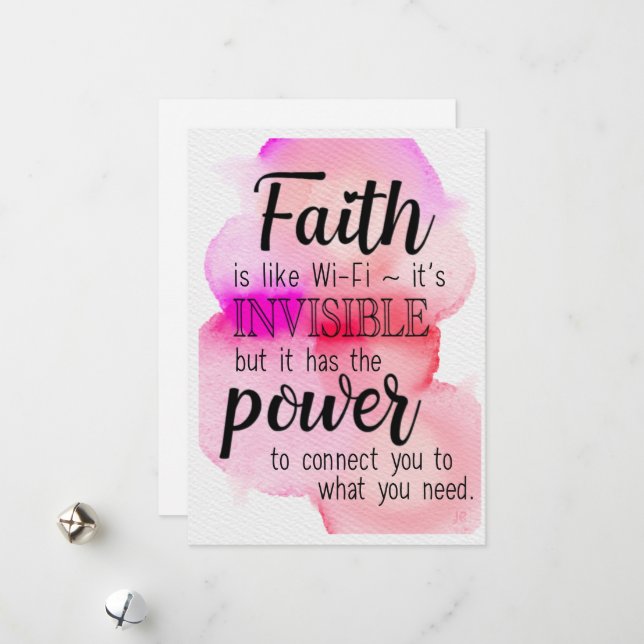 Faith is like Wi-Fi Holiday Card (Front/Back In Situ)