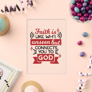 Faith Is Like Wi-Fi Unseen But Connects You To God Acrylic Invitations