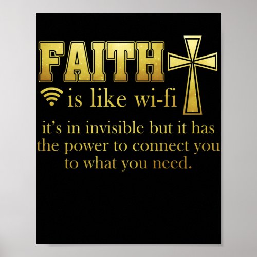 Faith Is Like Wifi Christian Pastoral Definition Poster