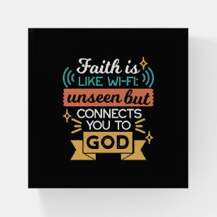 Faith Is Like WiFi Funny Christian Quote Art Paperweight