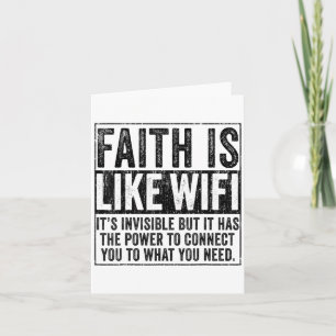 Faith Is Like Wifi God Jesus Religious Christian F Card