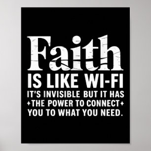 Faith Is Like Wifi God, Jesus Religious Christian  Poster