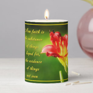 Faith is pillar candle