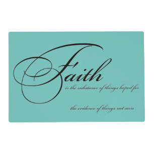 Faith is placemat