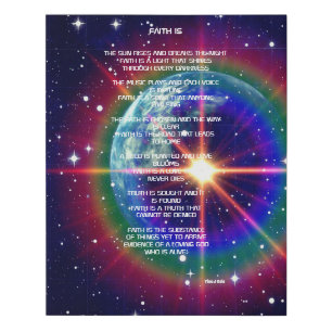 Faith Is Poem Faux Wrapped Canvas Print