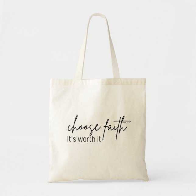 Faith it's worth it custom tote for women bag (Front)