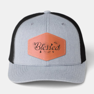 Faith Jesus Blessed Quote Church Leather Patch Hat