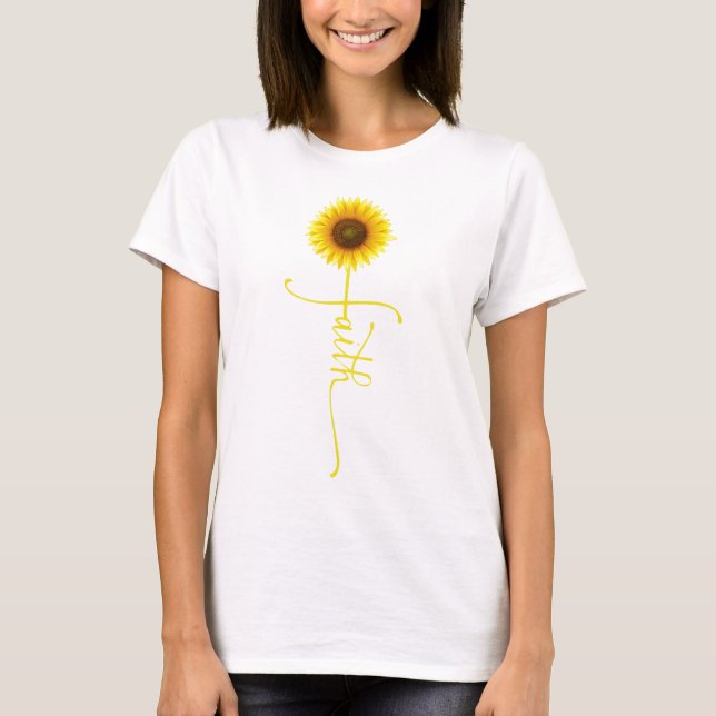 Faith , Jesus , Christian , Faith , Vertical Cross T-Shirt (Front)