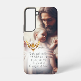 Faith Jesus Embracing Baby Realistic Gold Dove Samsung Galaxy S22 Case