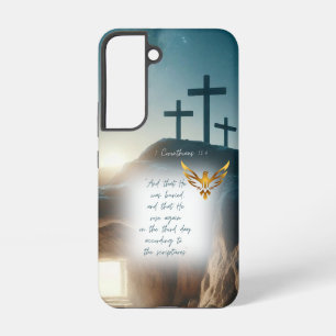 Faith Jesus Resurrection Gold Dove Calvary Samsung Galaxy S22 Case