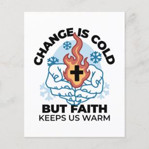 Faith Keeps Us Warm - Uplifting Winter Artwork Flyer