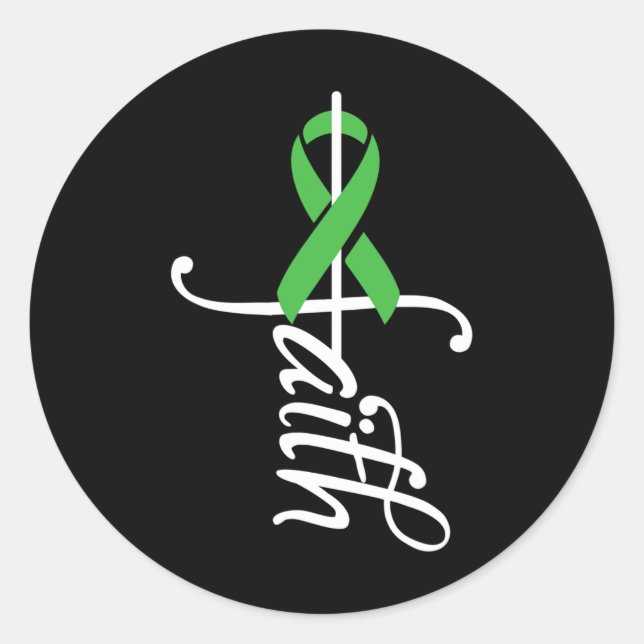 Faith Kidney Disease - Ribbon Kidney Disease Aware Classic Round Sticker (Front)