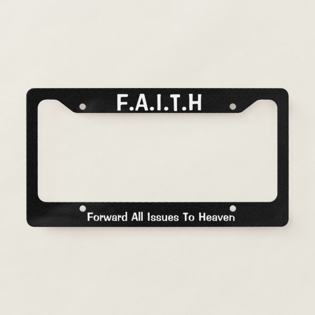 FAITH LICENSE PLATE FRAME (Front)