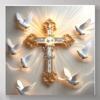 Faith & Light Christian Photo Tile | Walk by Faith