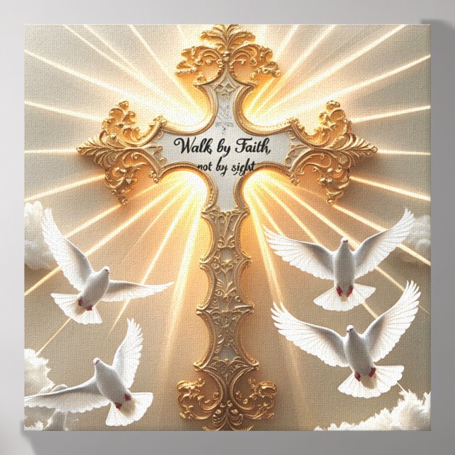 Faith & Light Christian Photo Tile | Walk by Faith (Front Set)