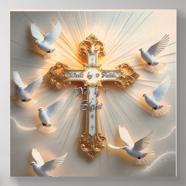 Faith & Light Christian Photo Tile | Walk by Faith (Front Set)